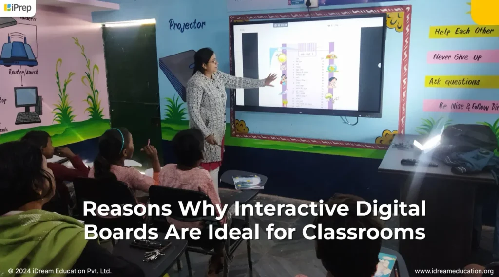 Infographic highlighting Reasons Why You Should Purchase Interactive Digital Boards for Classrooms from iDream Education